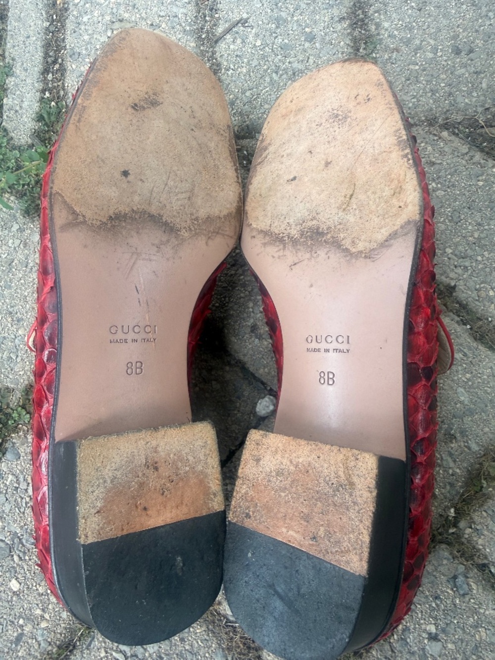 Vintage GUCCI snakeskin loafers - Picture 4 of 4